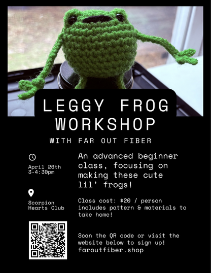 leggy frogs workshop.